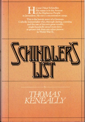 Item #61665 Schindler's List. Thomas Keneally