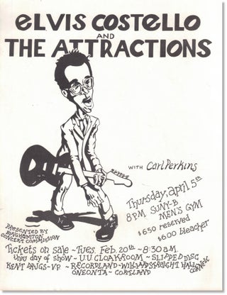 Item #61713 Original Flyer For a 1979 Elvis Costello and the Attractions Concert At State...