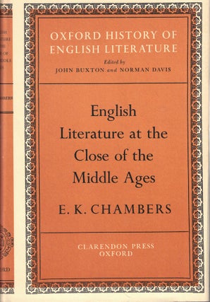 Item #61822 English Literature at the Close of the Middle Ages [Oxford History of English...
