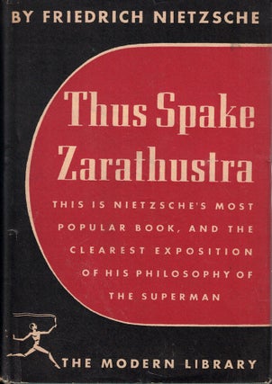 Item #61853 Thus Spake Zarathustra. Friedrich Nietzsche