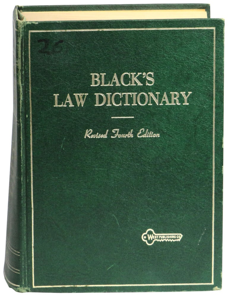 Item #65481 Black's Law Dictionary Fourth Edition. Henry Campbell Black.
