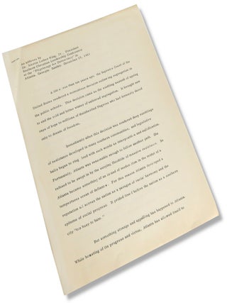 Item #65890 Address Delivered at the Pilgrimage for Democracy. Martin Luther King Jr