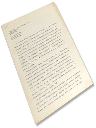 Eulogy of Dr. Martin Luther King, Jr. Benjamin E. Mays.