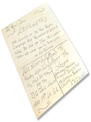 Item #65893 Dr. Ralph David Abernathy the Leader of the Poor People Campaign and President of...