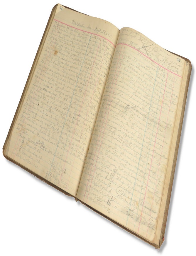 Item #65919 Minutes of the Valdosta, Georgia Chapter of the Phillis Wheatley Club for July 28, 1916 to June 22, 1921. Phillis Wheatley Club.
