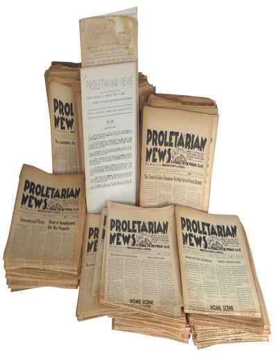 Item #65957 Proletarian News: Official Publication of the Proletarian Party of America [Broken Run of 333 Issues January, 1939-Sptember, 1956]. Sarah Elbert Culbertson.