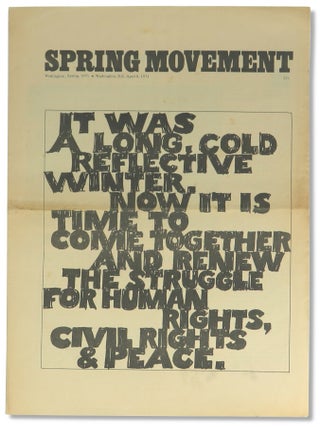 Item #65974 Spring Movemnet: Washington, Spring, 1971* Washington, D.C. April 8, 1971. Anti-War...