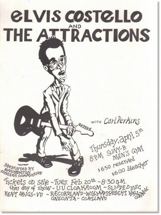 Item #69379 Original Flyer For a 1979 Elvis Costello and the Attractions Concert At State...