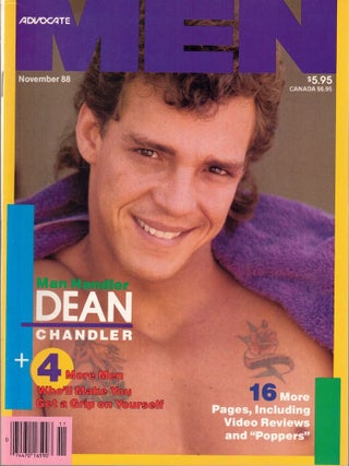 Item #69957 Advocate Men November, 1988 Dean Chandler Cover. Gerry Kroll