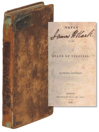Notes on the State of Virginia. Thomas Jefferson.