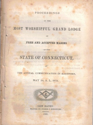 Item #70357 Proceedings of the Most Worshipful Grand Lodge of the Free and Accepted Masons of the...