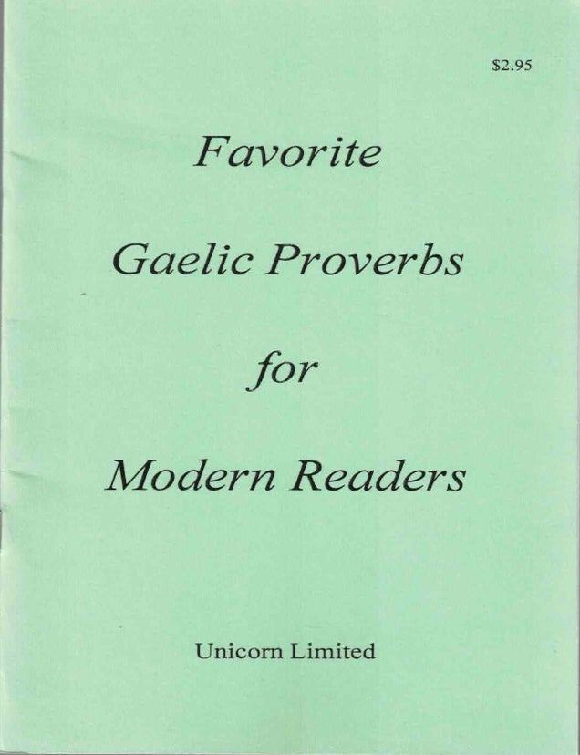 Item #72146 Favorite Gaelic Proverbs for Modern Readers.