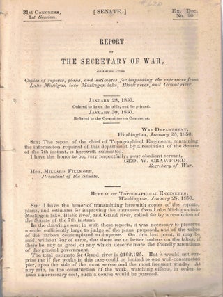 Item #72405 Report of the Secretary of War, Communicating Copies of Reports, Plans, and Estimates...