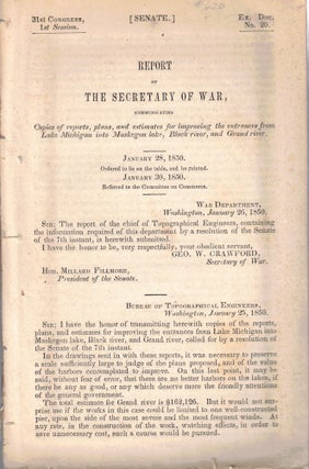 Item #72405 Report of the Secretary of War, Communicating Copies of Reports, Plans, and Estimates...