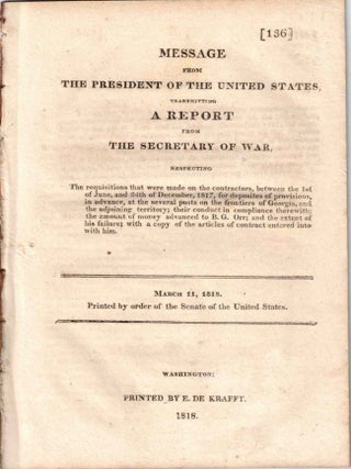 Item #72845 Message from the President of the United States, Transmitting A Report from the...